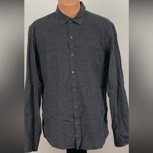 Zachary Prell Black Patterned Button Down Shirt